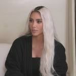 Kim’s black robe and top on The Kardashians