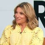 Kit’s yellow lace blouse on Access Hollywood