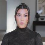 Kourtney’s black lace confessional dress on The Kardashians