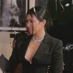 Kourtney’s black lace-up side blazer on The Kardashians