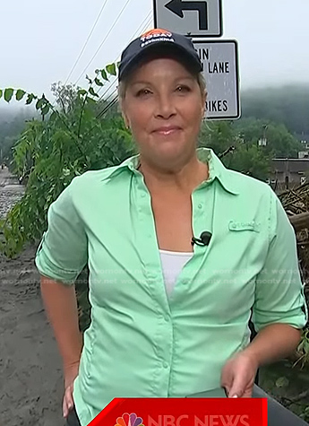 Kristen Dahlgren’s mint green shirt on Today