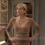 Kristen’s beige striped ribbed dress on Days of our Lives