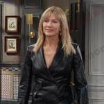 Kristen’s black leather blazer dress on Days of our Lives