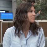 Kristina’s blue button down shirt on General Hospital