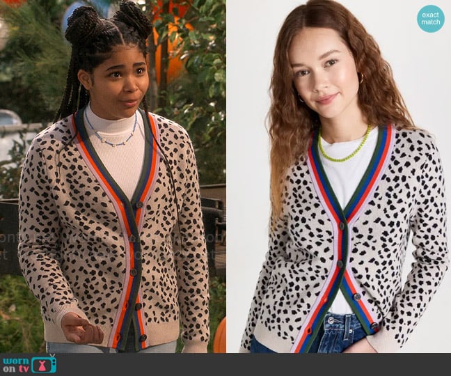 Kule The Cheetah Cardigan worn by Millicent (Jaidyn Triplett) on iCarly