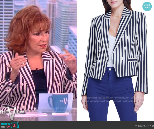 L'Agence Brooke Cropped Double-Breasted Blazer worn by Joy Behar on The View