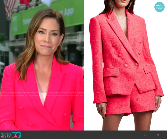 WornOnTV: Rebecca’s hot pink tweed blazer on Good Morning America ...