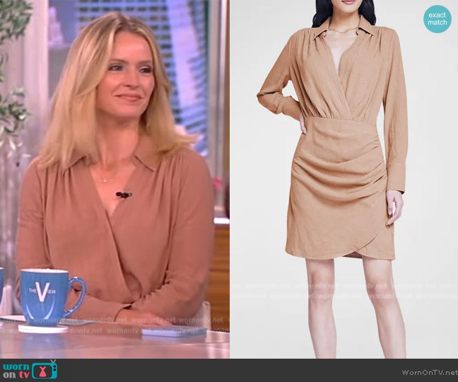 L'Agence Libbie Wrap Dress worn by Sara Haines on The View