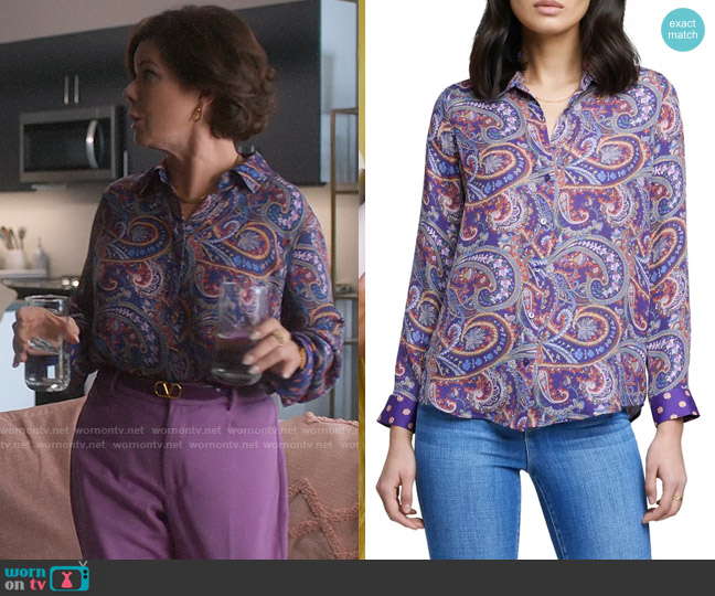 L'Agence Nina Blouse worn by Margaret Wright (Marcia Gay Harden) on So Help Me Todd