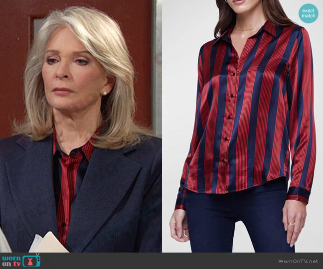 L'Agence Tyler Long-Sleeve Blouse worn by Marlena Evans (Deidre Hall) on Days of our Lives