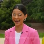 Leah Lewis’s pink blazer on Access Hollywood