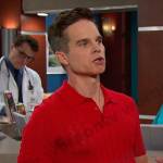 Leo’s red polo shirt on Days of our Lives