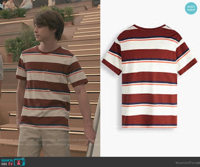 Levis Striped Tee worn by Logan Allen (Logan Allen) on Sweet Magnolias