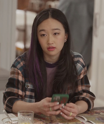 Lily's plaid shirt on And Just Like That