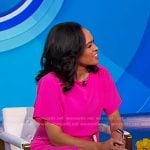Linsey’s pink tie waist dress on Good Morning America
