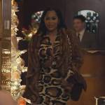 Lisa Wu’s animal print twisted dress on The Real Housewives of Atlanta