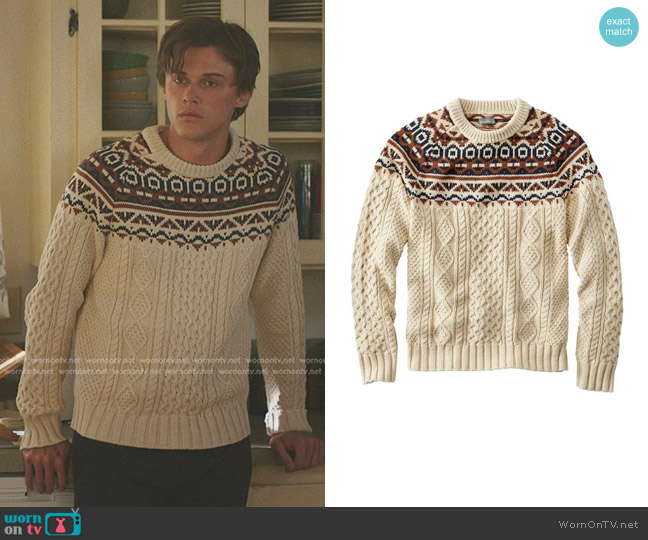 WornOnTV: Conrad's white cable knit sweater on The Summer I Turned Pretty, Christopher Briney