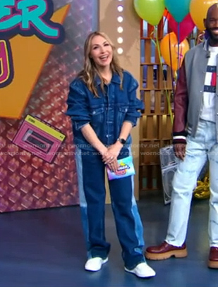 Lori's denim jacket and jeans on Good Morning America