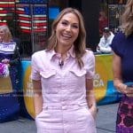 Lori's pink short sleeve jumpsuit on Good Morning America