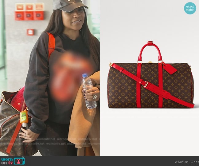 Louis Vuitton Keepall Bandoulière 50 worn by Monyetta on The Real Housewives of Atlanta