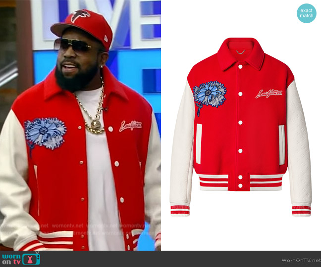 WornOnTV: Big Boi's red varsity jacket on Live with Kelly and Mark