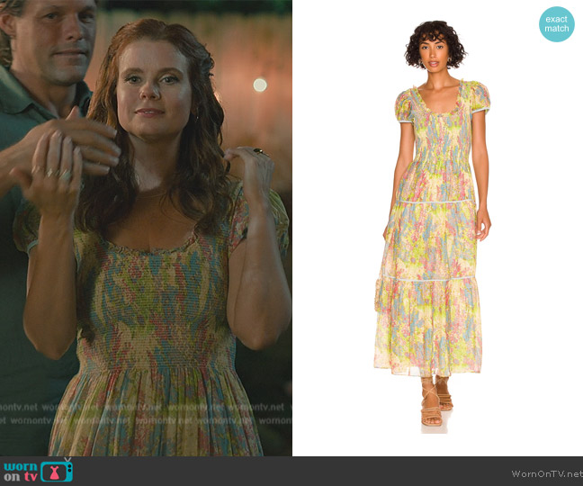 LoveShackFancy Elisabelle Dress worn by Maddie Townsend (JoAnna Garcia Swisher) on Sweet Magnolias