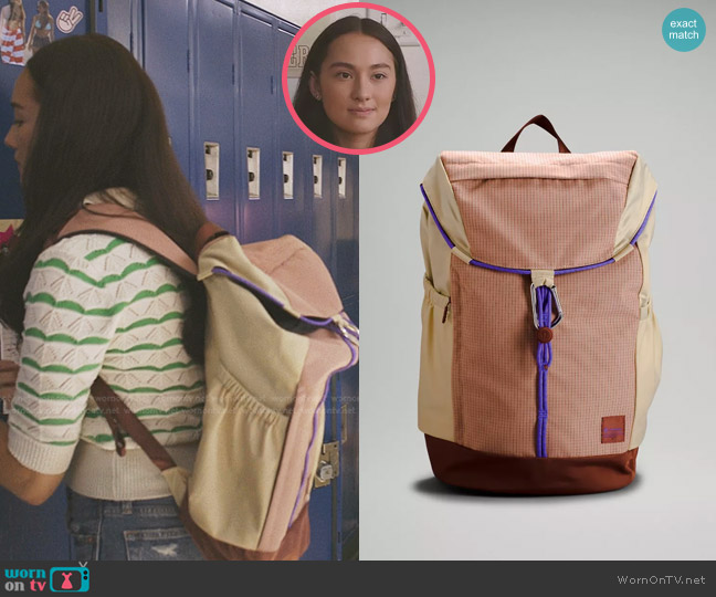 lululemon Front Clip Backpack worn by Belly Conklin (Lola Tung) on The Summer I Turned Pretty