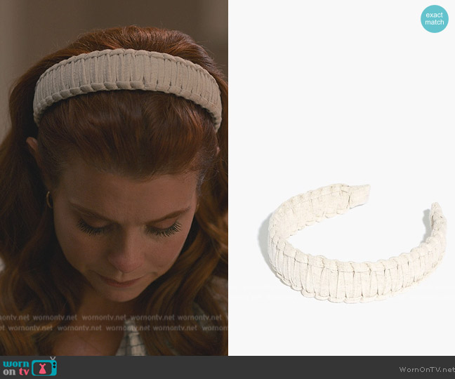 Madewell Macrame Linen Headband worn by Maddie Townsend (JoAnna Garcia Swisher) on Sweet Magnolias