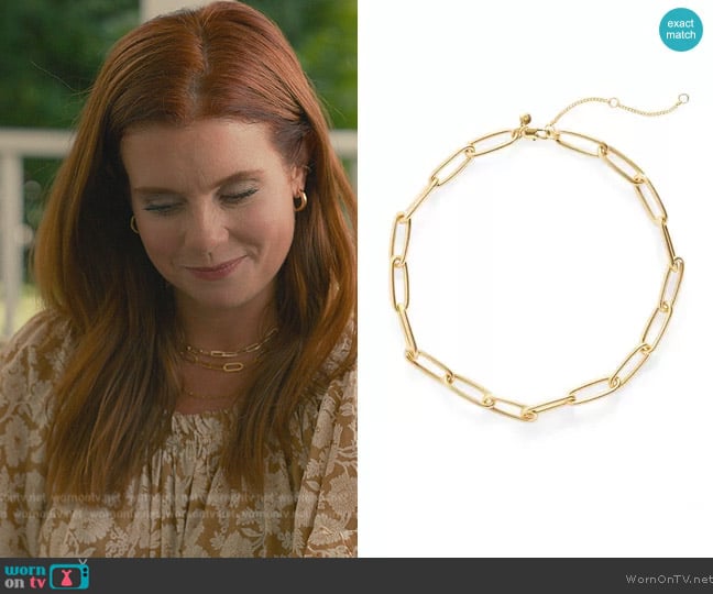 Madewell Paper Clip Chain Necklace worn by Maddie Townsend (JoAnna Garcia Swisher) on Sweet Magnolias