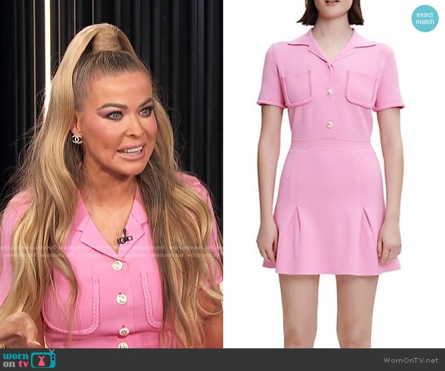 Maje Radene Braid-Trim Minidress worn by Carmen Electra on E! News