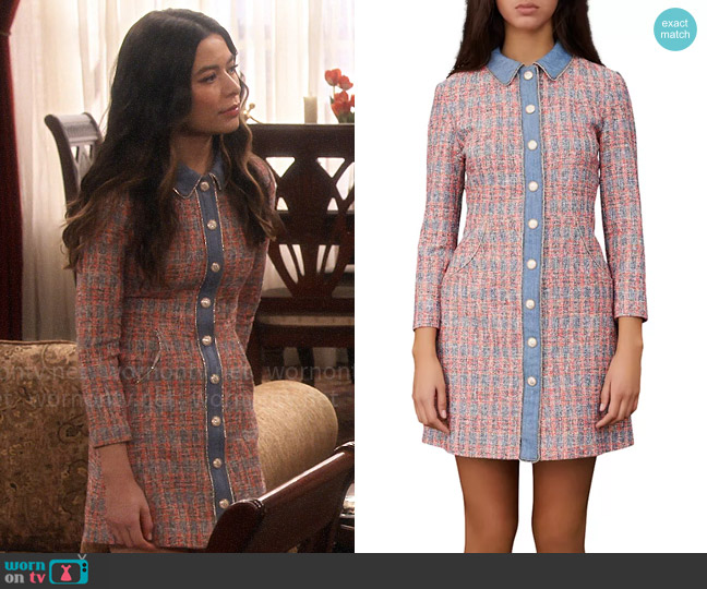 WornOnTV: Carly’s pink tweed button front dress on iCarly | Miranda ...