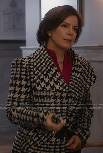 Margaret’s houndstooth coat on So Help Me Todd