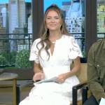 Maria Menounos’s white lace dress on Live with Kelly and Mark