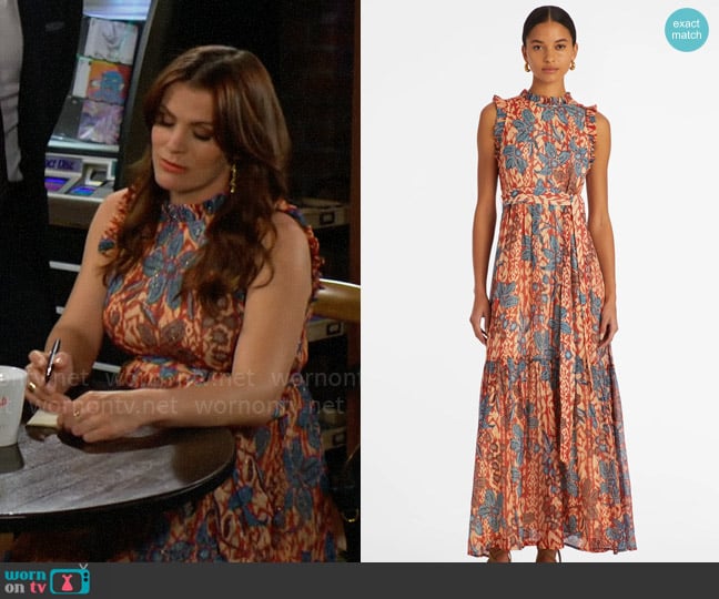 Marie Oliver Alice Dress in Maple Ivy worn by Chelsea Lawson (Melissa Claire Egan) on The Young and the Restless