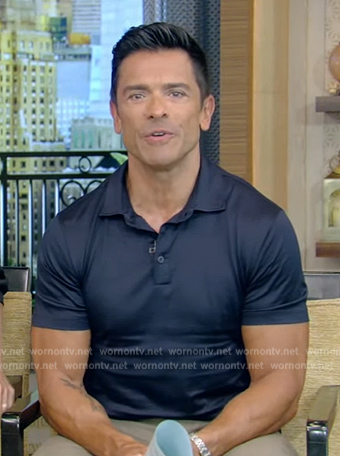 Mark’s navy shirt on Live with Kelly and Mark