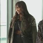 Marlo’s green embellished jacket on The Real Housewives of Atlanta