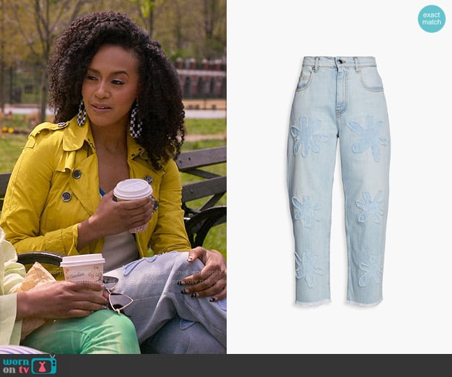 Marni Floral Applique Jeans worn by Sondi Hill (Corbin Reid) on Run the World