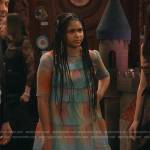 Millicent’s sheer multi colored maxi dress on iCarly