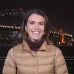 Molly Hunter’s beige down jacket on NBC News Daily