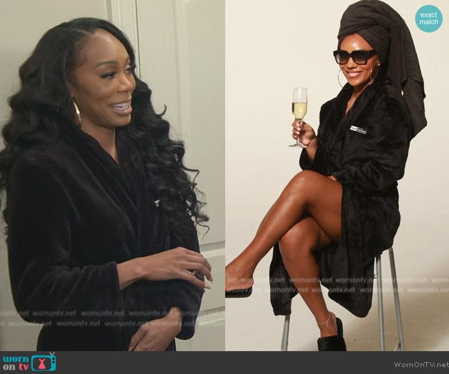 MommiNation Momminatino Signature Robe worn by Sanya Richards-Ross on The Real Housewives of Atlanta