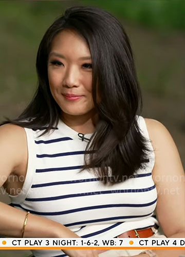 Nancy Chen's striped knit top on CBS Mornings