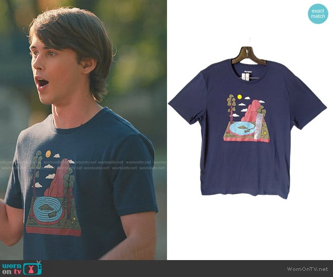 Old Navy Record Player Camping Graphic T-Shirt worn by Kyle (Logan Allen) on Sweet Magnolias