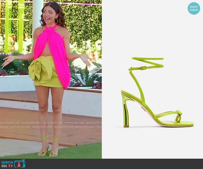 Paul Andrew Cube Toe Ring Sandal worn by Sarah Hyland on Love Island USA