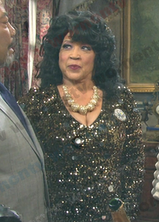 Lorna's friend's sequin dress on Days of our Lives