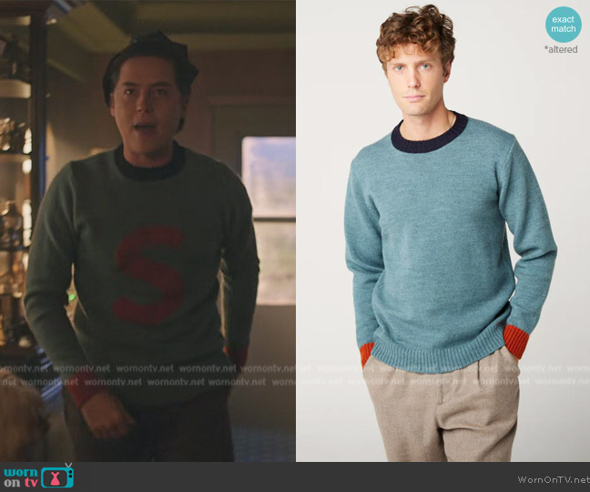 Peregrine Roy Merino Crew Neck Sweater worn by Jughead Jones (Cole Sprouse) on Riverdale