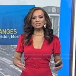 Adelle’s red belted dress on Today