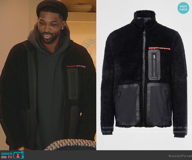 Prada Recycled fleece technical jacket worn by Tristan Thompson (Tristan Thompson) on The Kardashians