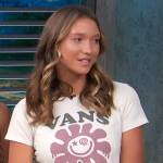 Pua DeSoto’s Vans graphic tee on Access Hollywood