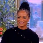 Rachel Lindsay’s black studded mini dress on The View