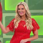 Rachel’s red lace dress on The Price is Right